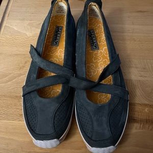 Sperry Top Sider Mary Jane Flats Size 9.5 Leather Comfort Nubuck Sneakers Shoes